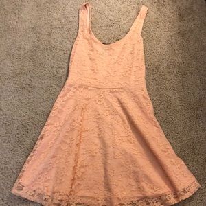 Peach Lace Summer Dress